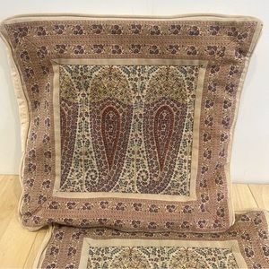 Pottery Barn Paisley Throw Pillow Covers set of two